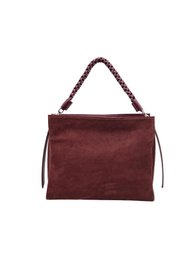 Suede and Genuine Leather Shoulder Bag, Made in Italy, art. 112756