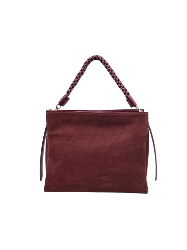 Suede and Genuine Leather Shoulder Bag, Made in Italy, art. 112756