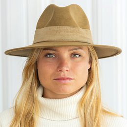 CAPPELLO A TENDA LARGA - treccia in pelle
