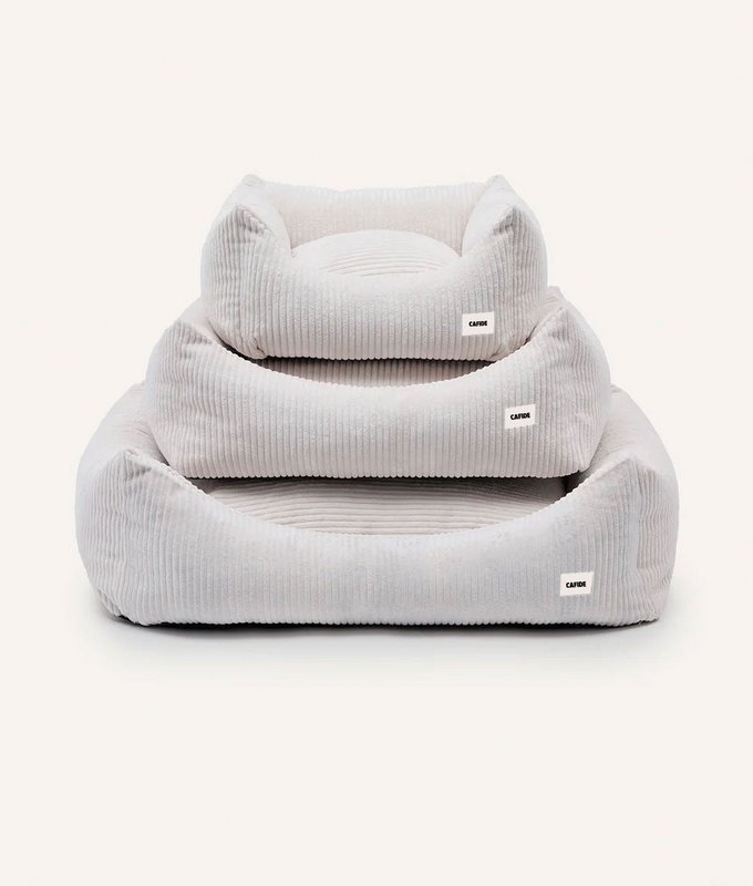Bone White Corduroy Hundeseng, Snozy