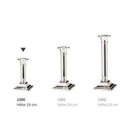 EDZARD Kerzenleuchter Lincoln für Stabkerze,edel versilbert, anlaufgeschützt, Höhe 15 cm