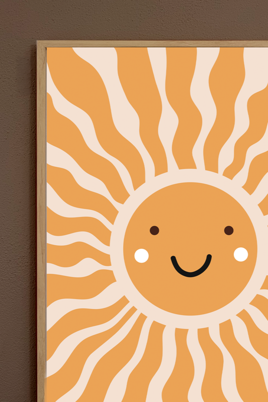 Plakat børneværelse - Sun Sonne