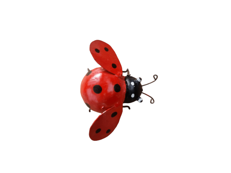 Zimba-Arts METAL RED SMALL LADY BIRD