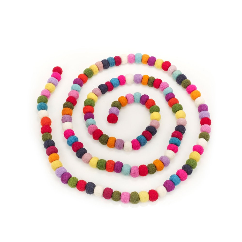 Handmade Biodegradable Felt Tinsel Bubble Garland Christmas Tree Decoration