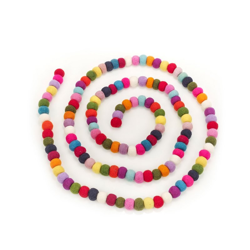 Handmade Biodegradable Felt Tinsel Bubble Garland Christmas Tree Decoration
