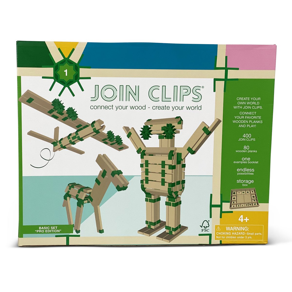 Schließen Sie Clips Basis Set Pro Editie an