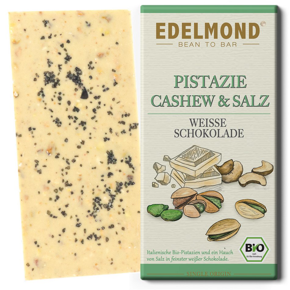 Pistacchio Salato, Cioccolato Bianco, Bio+Fiera