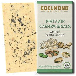 Pistache Salée, Chocolat Blanc, Bio+Équitable