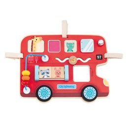 Lelin® aktivitetstavle i træ – Bus