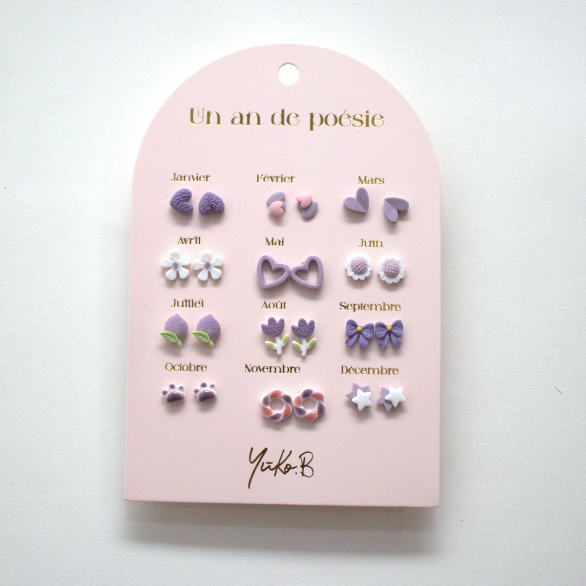 Box of 12 Ceramic Earrings — A Year of Poetry parma