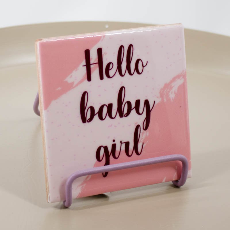 Tile - 'Hello Baby Girl'