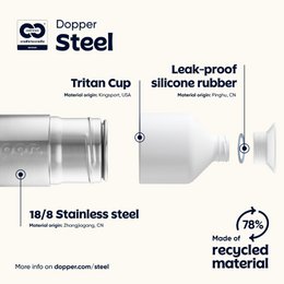 Dopper stål genanvendelig vandflaske 350ml