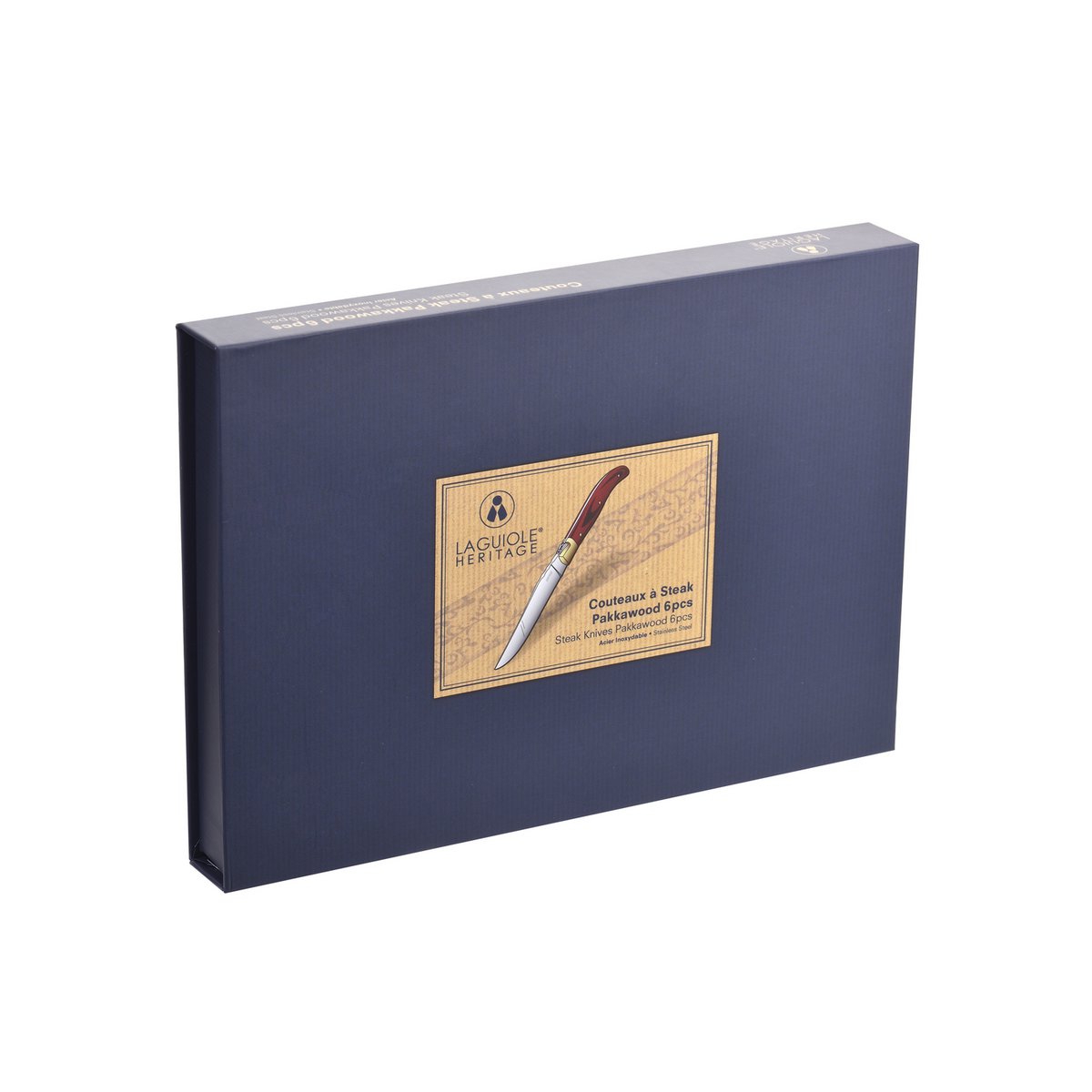 Box of 6 table knives Rosewood handle