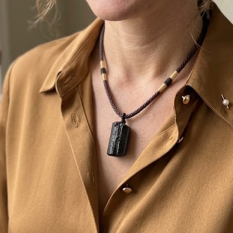 Protection gloss - necklace with black tourmaline