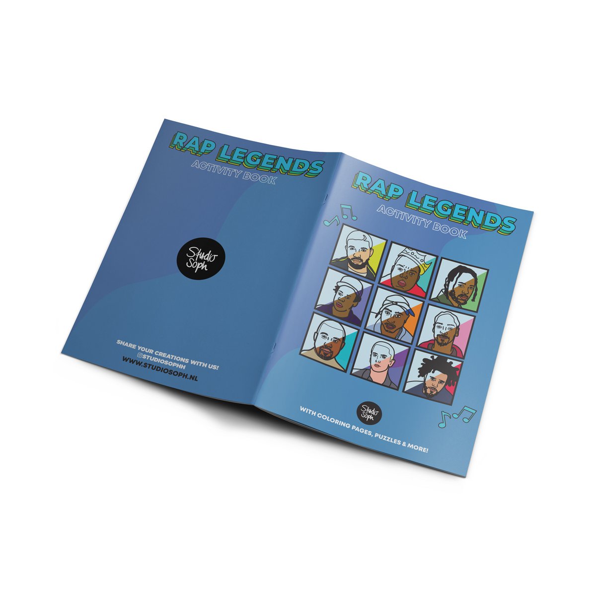 Libro di attività da colorare di leggende del rap