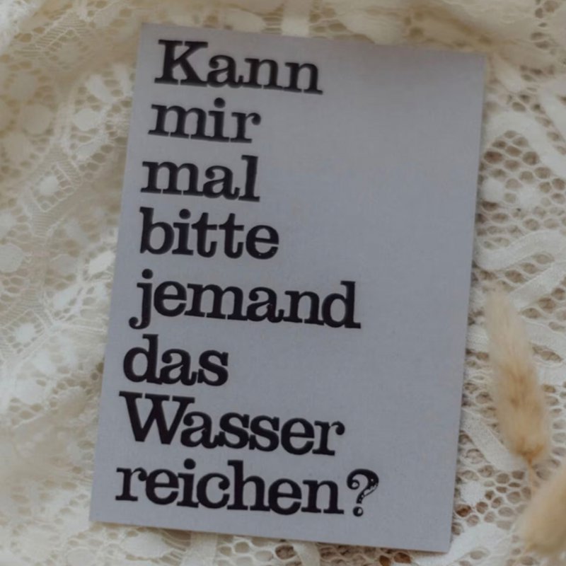 Gestempelte Postkarte "Wasser reichen"