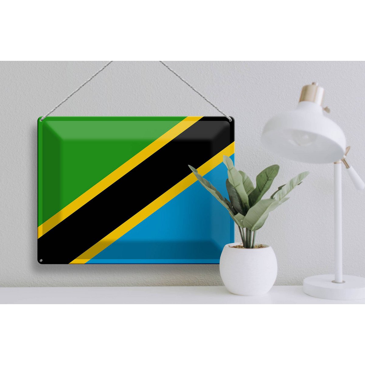 Tin Sign Flag of Tanzania 40x30cm Flag of Tanzania