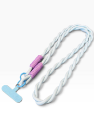 Lange telefoonketting 'LOLA' - lichtblauw