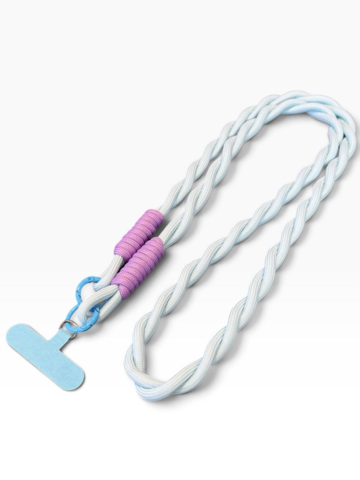 Lange telefoonketting 'LOLA' - lichtblauw