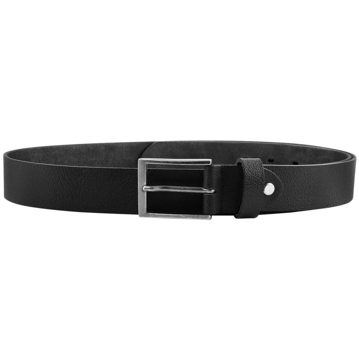 Leonardo Verrelli genuine leather belt, black, can be shortened, length 110 cm
