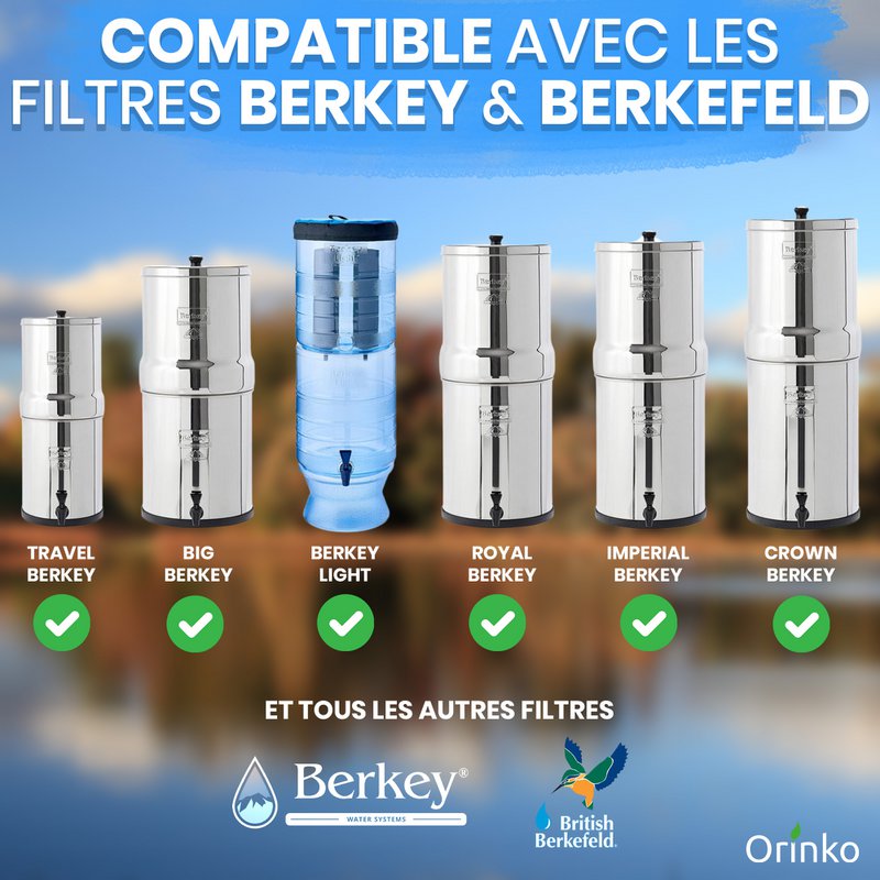 Cartucce per filtro per filtro dell'acqua per gravità - Compatibile con Berkey e Berkefeld Filter