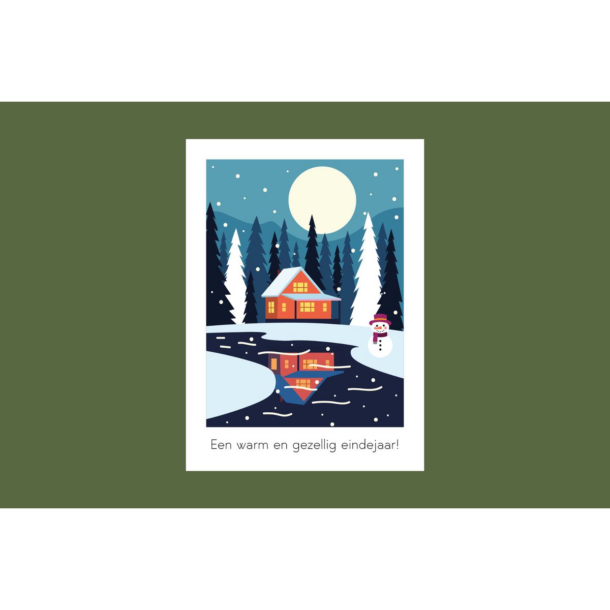 Tarjeta navideña - Paisaje clásico n°3
