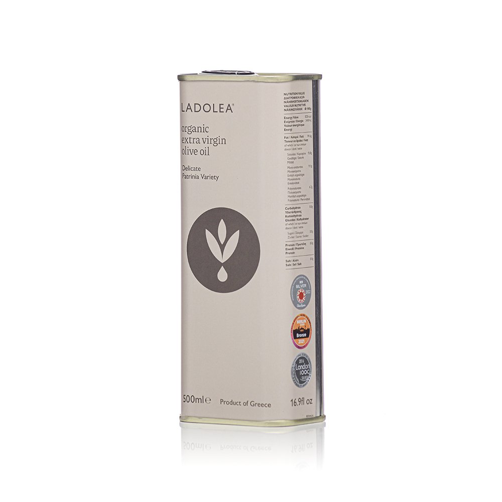 Aceite de Oliva Virgen Extra Ecológico Delicado Variedad Patrinia Lata 500ml
