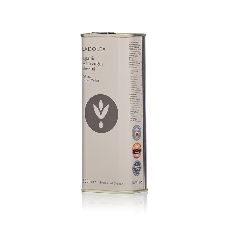 Bio-Olivenöl extra vergine, zart - Sorte Patrinia, 500-ml-Dose