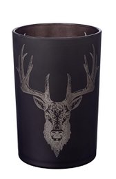 EDZARD Alex hurricane lamp matt black H 18 cm