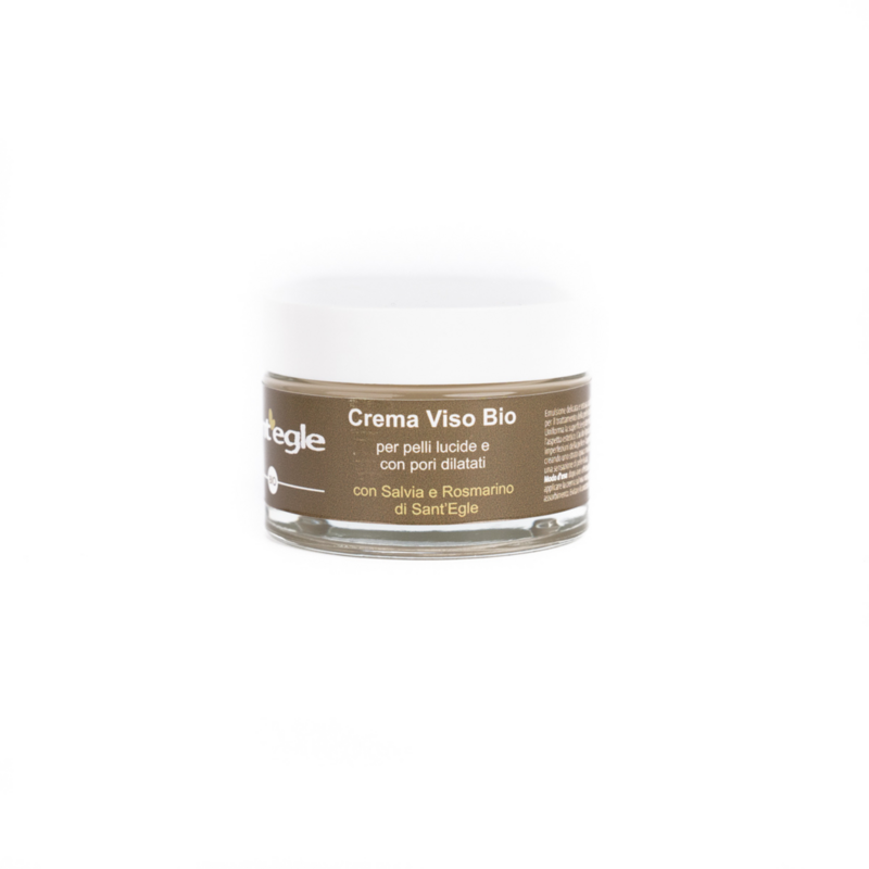 Organic Face Cream for Shiny Skin and Enlarged Pores with Sage and Rosemary 50 ml