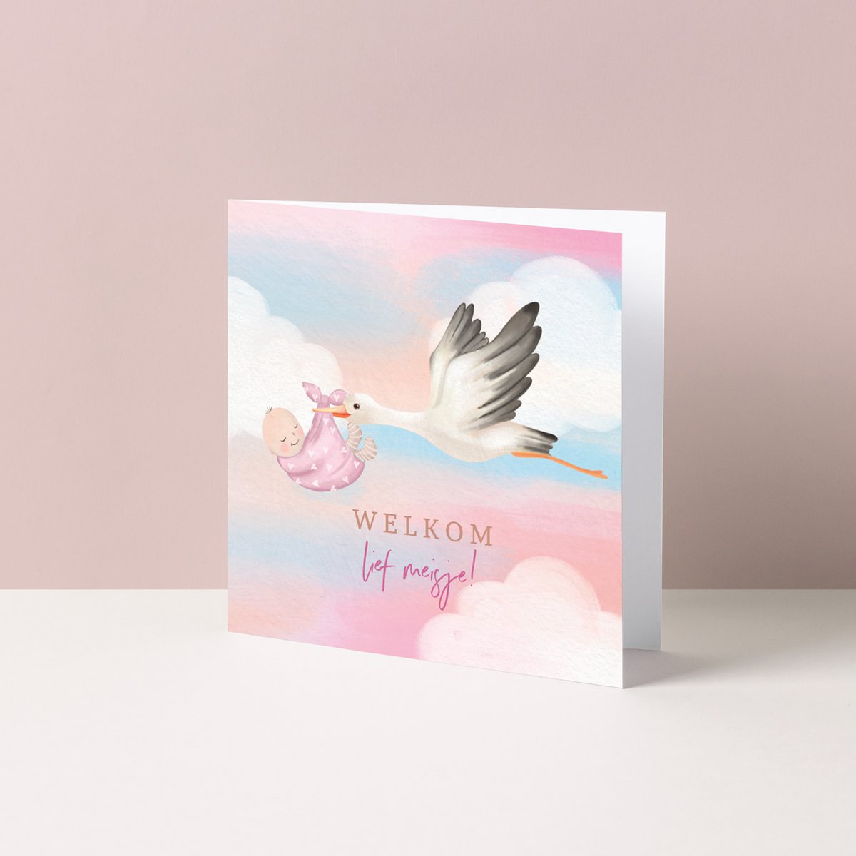 Carte de voeux | Bienvenue douce fille