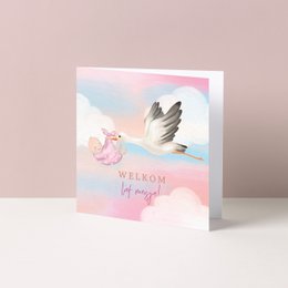 Carte de voeux | Bienvenue douce fille