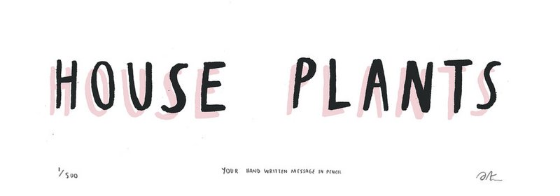 House plants print