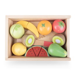 Wooden Fruit Cutting Set in Storage Box