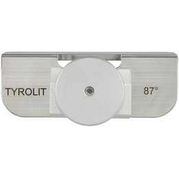 Stainless steel angle fitness equipment with 87-degree angle.