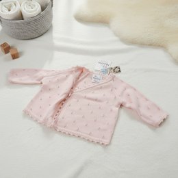 Cardigan per neonato lavorato a maglia Nuvinokids® Rosa tenue