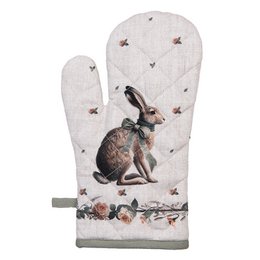 Ofenhandschuh 18x30 cm Beige Baumwolle