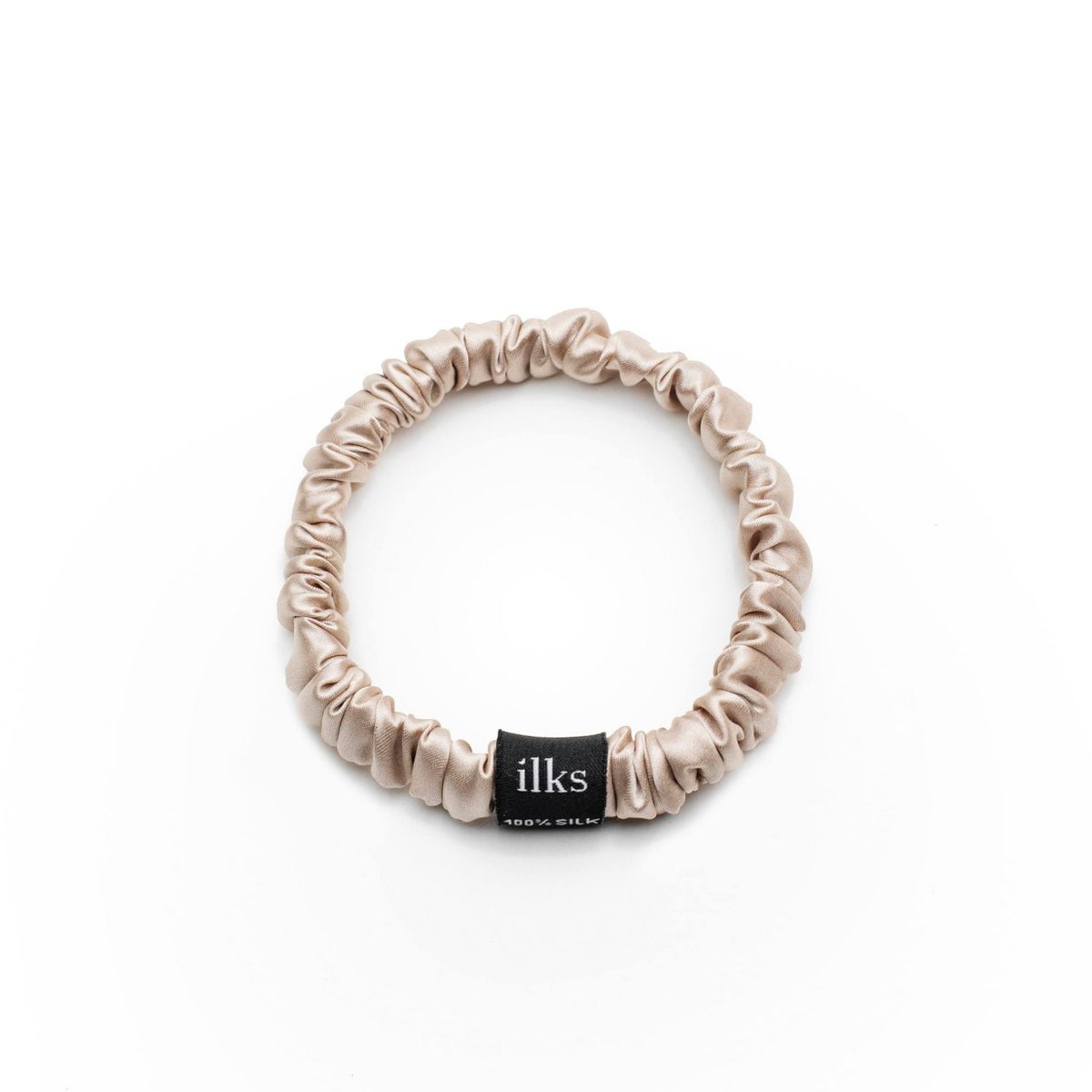 Silk Scrunchie S Size Beige