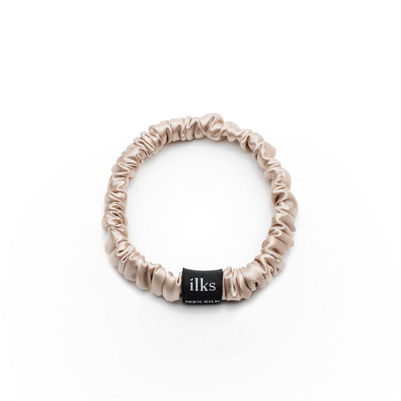 Silk Scrunchie S Size Beige