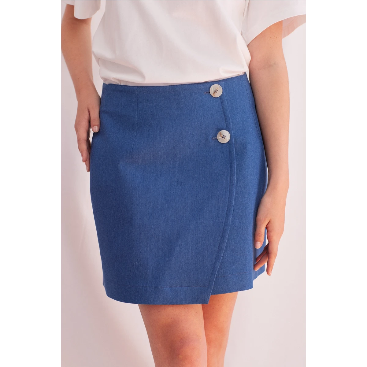 Falda de cartera azul