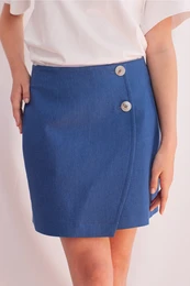 Falda de cartera azul