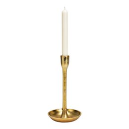 Candle holder made of metal gold (W/H/D) 13x26x13cm