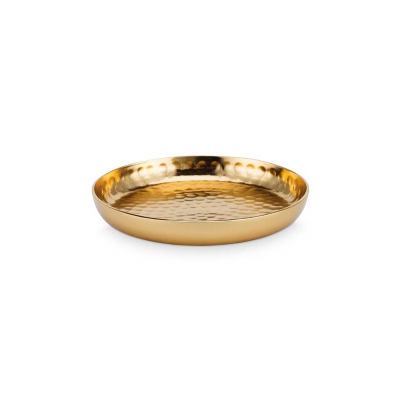 Plate Metal Gold 12cm
