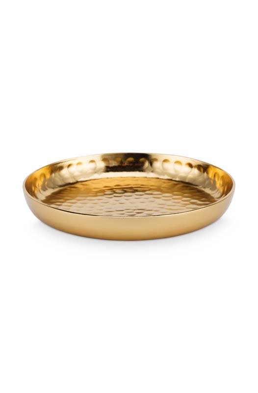 Plate Metal Gold 12cm