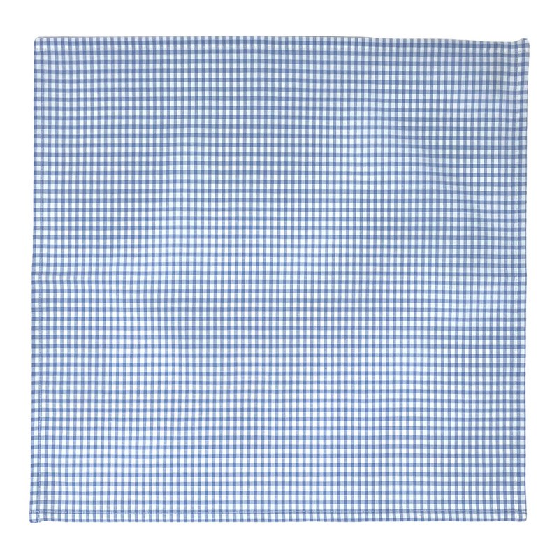 Serviette de table petit vichy bleu ciel - Marmara - Lot de 2