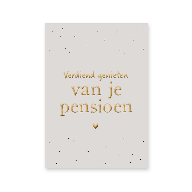 Kortpensionering | guldfolie