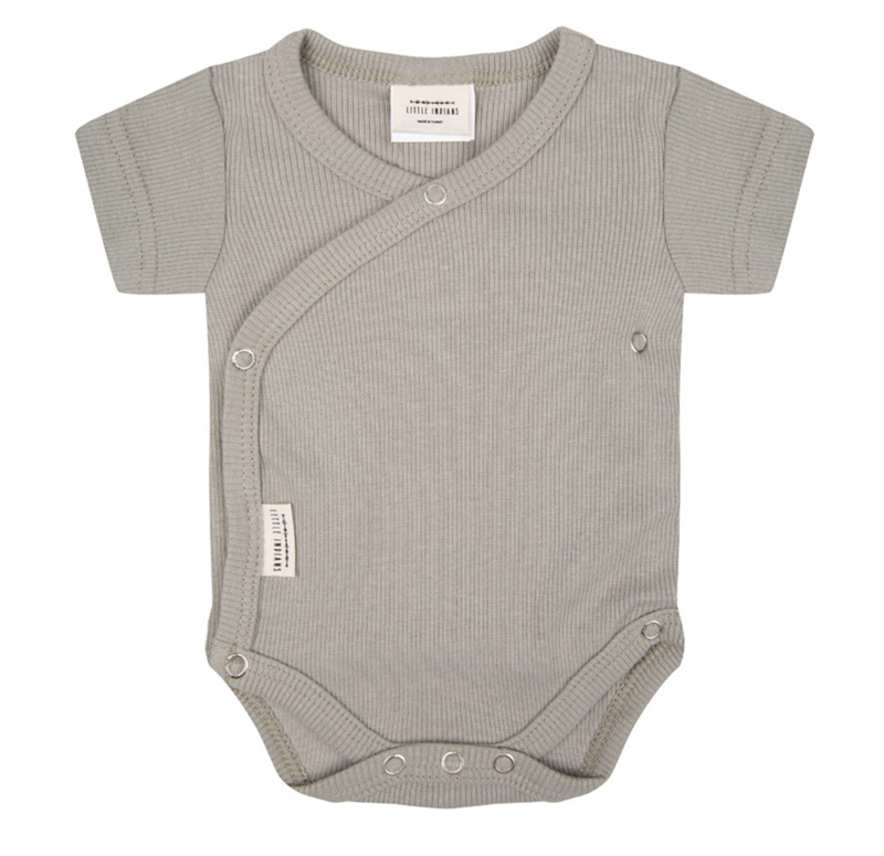 Kurzarm-Ripp-Body – Abbey Stone