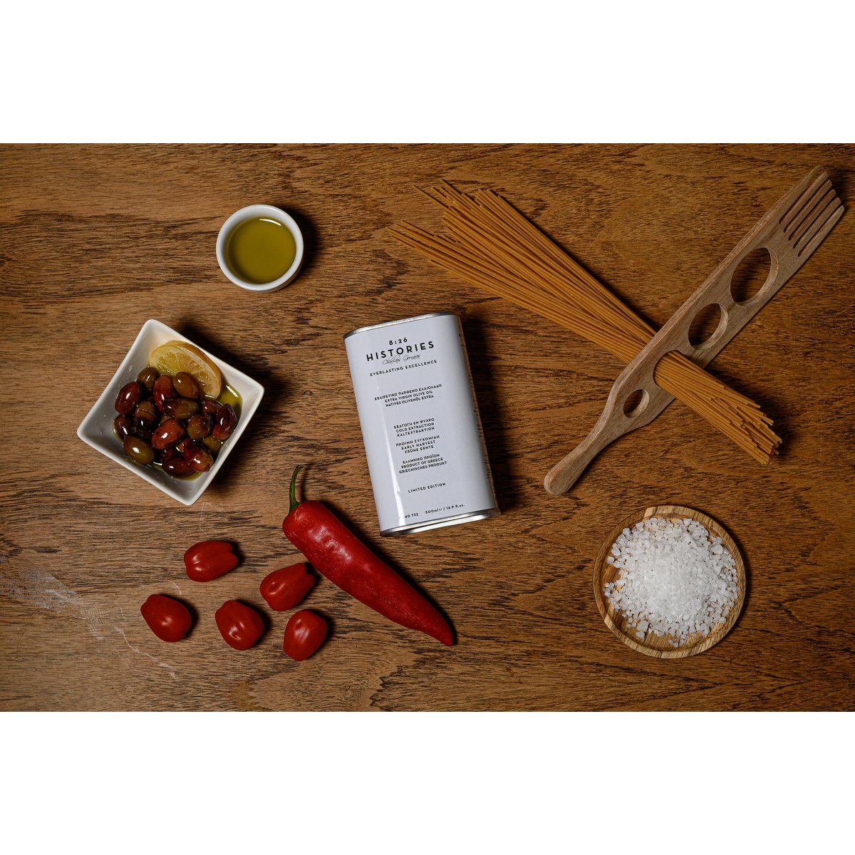 8:26 Histories Organic Extra Virgin Olive Oil 500ml tin Premium Single Edition