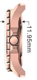 Dutch Master Ange doppia placcatura in oro rosa a 3 lancette 10 ATM