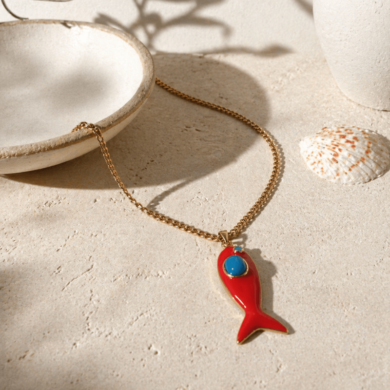 The red treasure - Goldfish necklace
